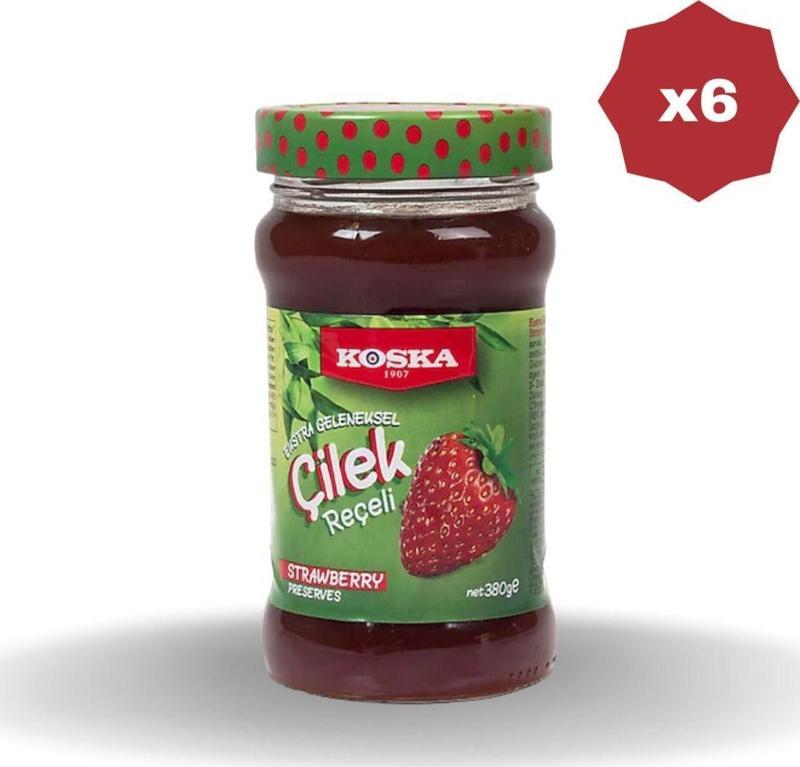 Çilek Reçeli 380 Gr - (6 Adet)