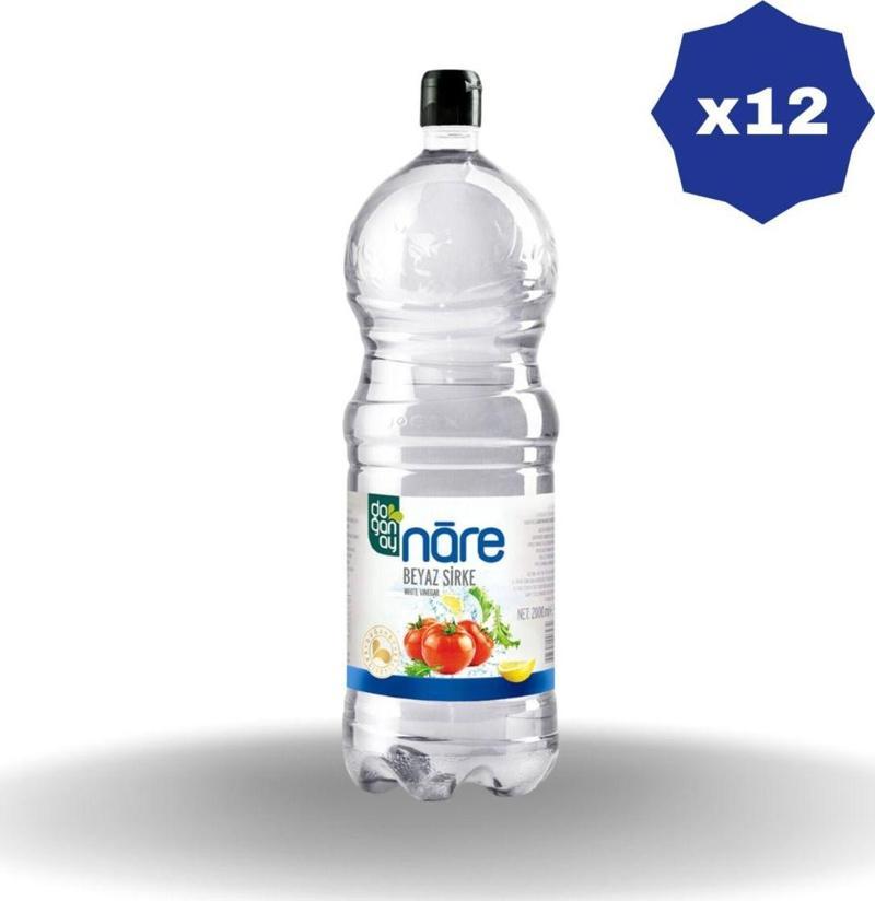 Nare Pet Beyaz Sirke 2000 Ml - (12 Adet)