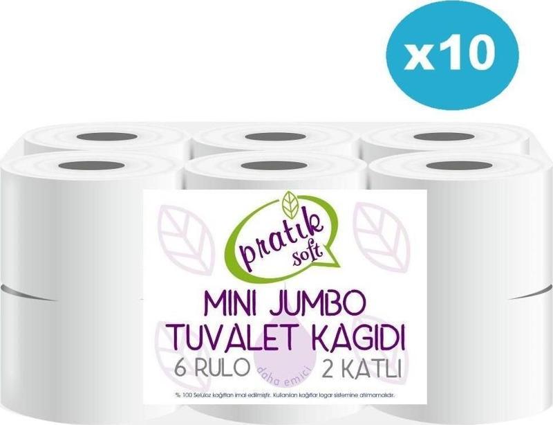 Pratiksoft 10 Koli Mini Jumbo Tuvalet Kağıdı 120 Rulo