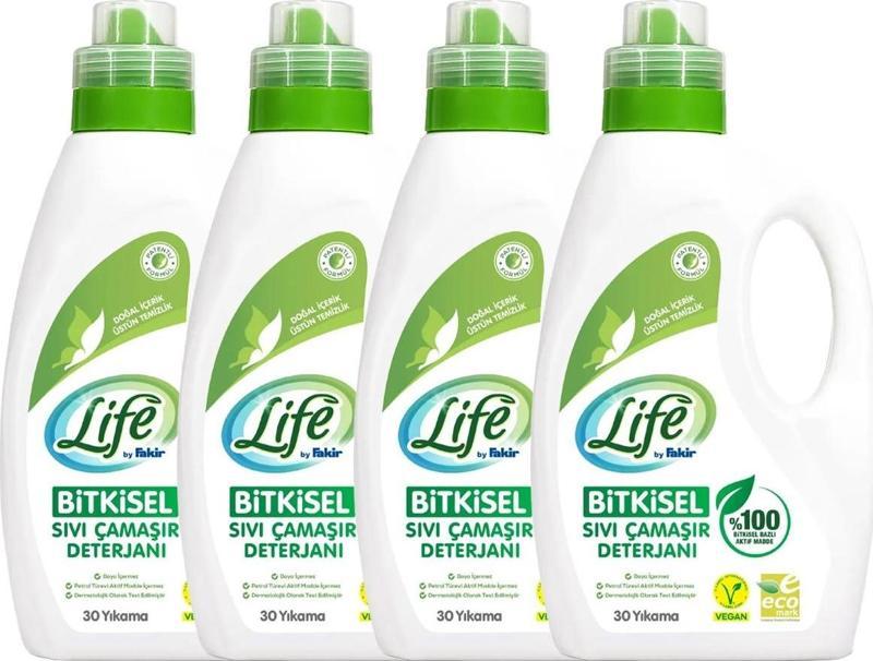 Bitkisel Sıvı Çamaşır Deterjanı 1500 ml x 4 Adet