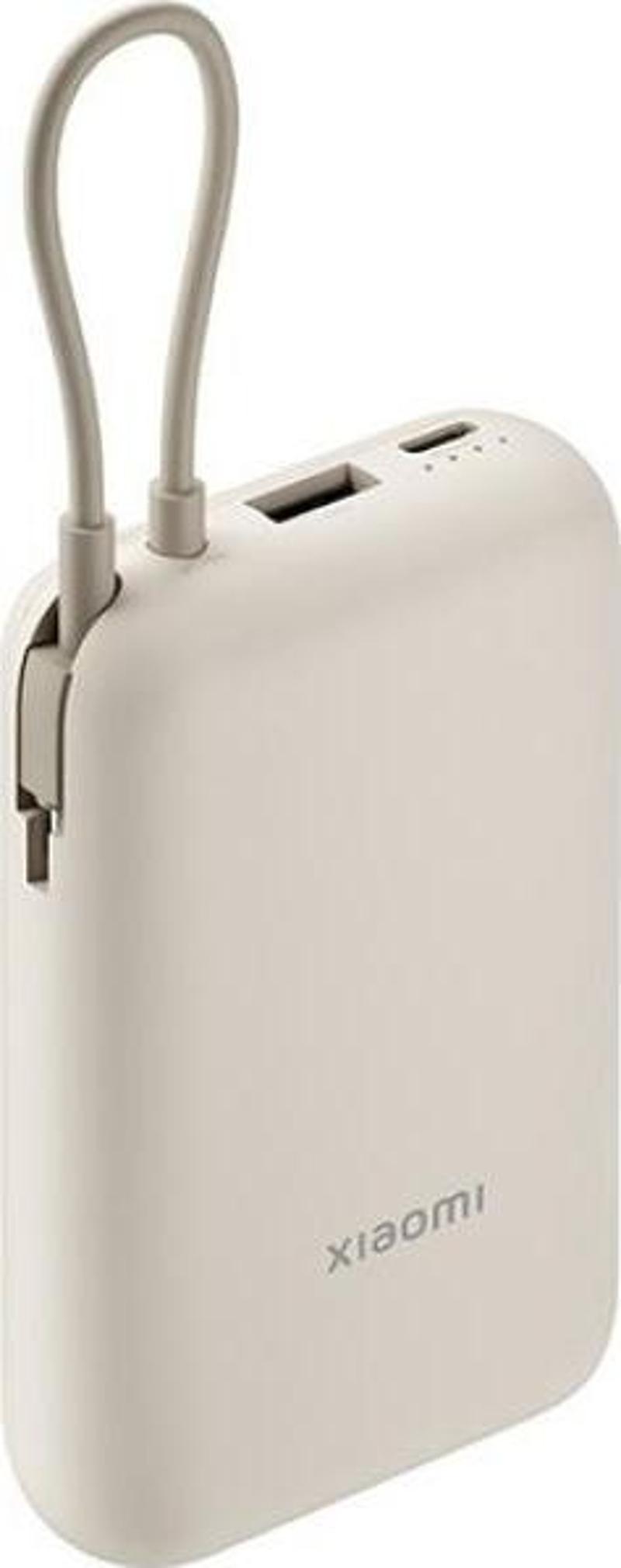 Power Bank 10000mAh (Integrated Cable) beige renk  GL