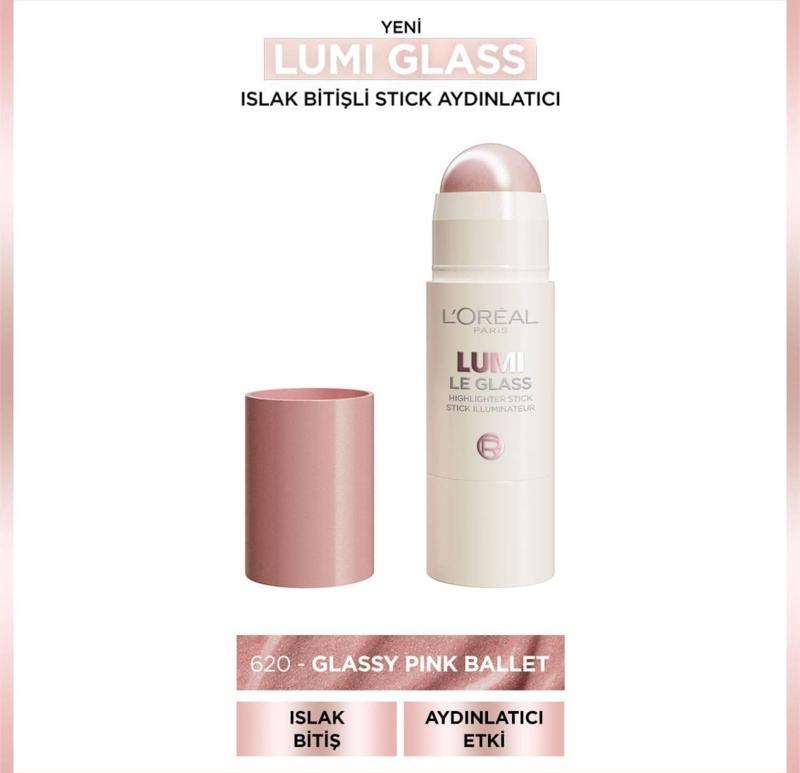 Lumi Glass Islak Bitişli Stick Aydınlatıcı - 620 Glassy Pink Ballet