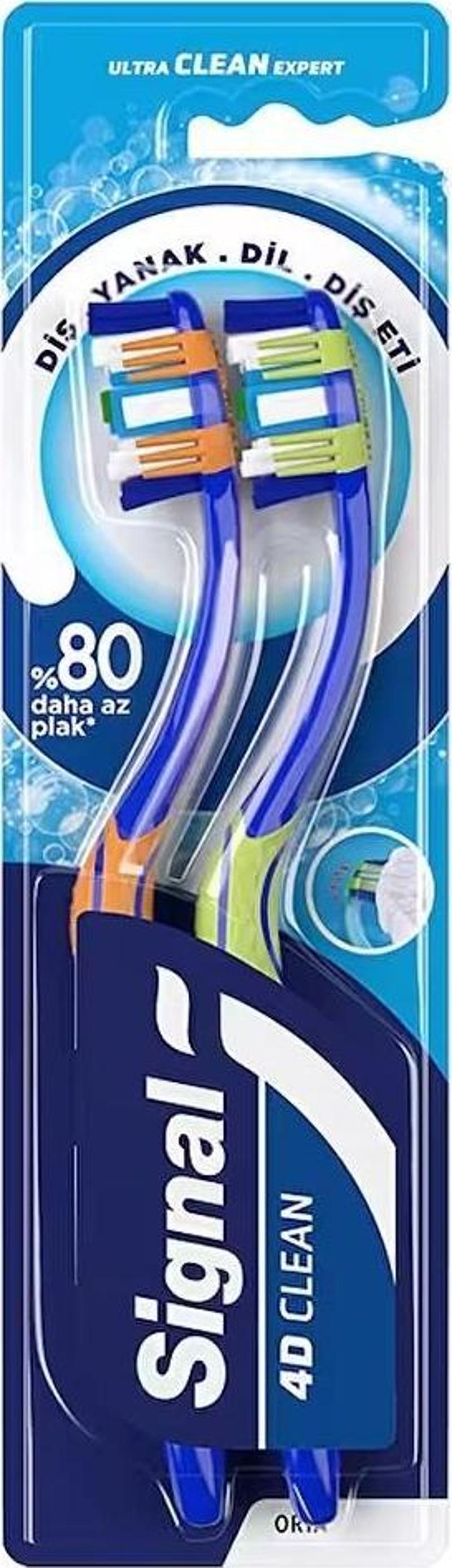 Ultra Clean Expert 4d Clean 1+1 Diş Fırçası Orta