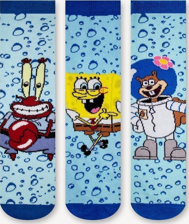 3'Lü Sponge Bob Çocuk Çorap Set