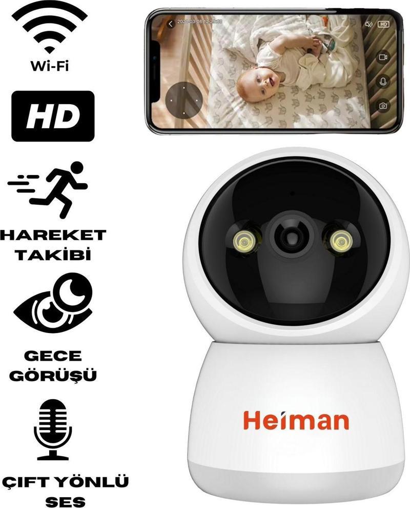 Hm - 428 Akıllı Wifi Kamera 3Mp Ptz Hareketli Bebek Bakıcı Kamerası İç Mekan - App Kontrol