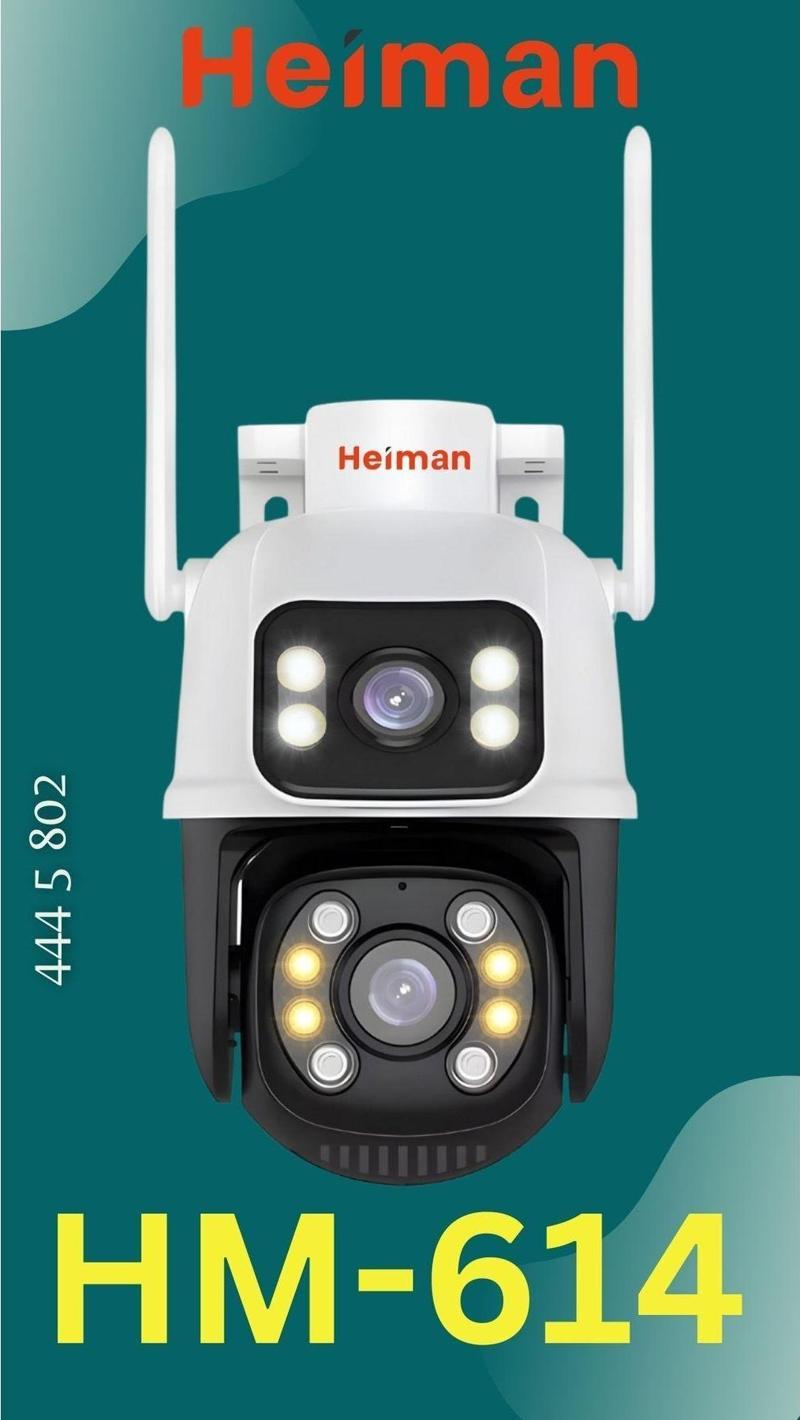Hm - 614 2 Kameralı Wifi 6Mp Onvif Dış Ip Ptz Mekan Kamera