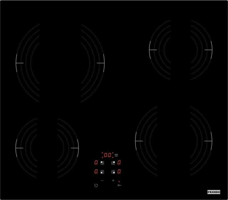 108.0669.349 Cam Seramik 60 Cm. 4 Gözü Elektrikli Black Glass Ocak