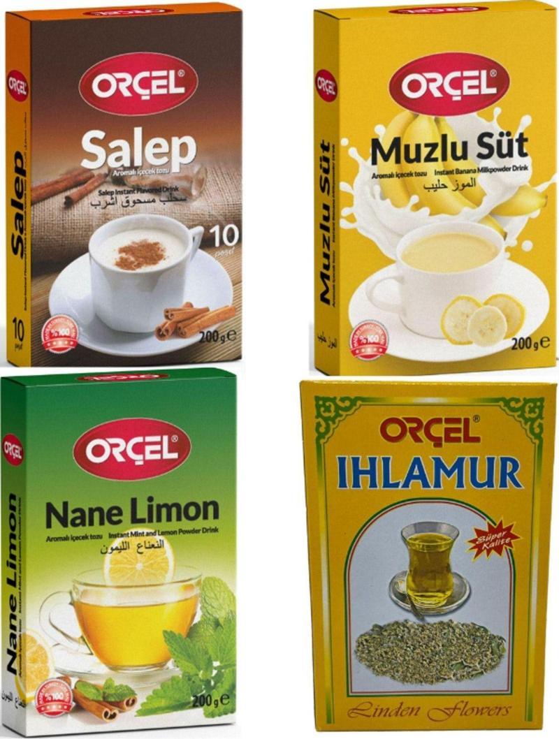 Kış Seti 4'Lü Aromalı Içecek Tozu Oralet Çay