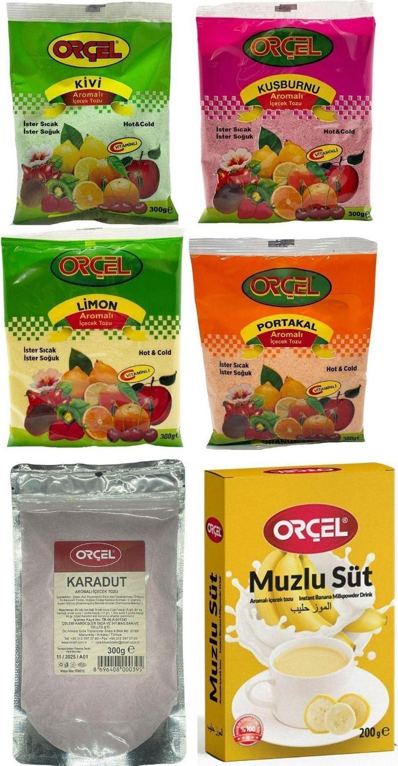 Toz Içecek Seti Oralet Çay Sıcak Soğuk Karışık Paket 6Adet