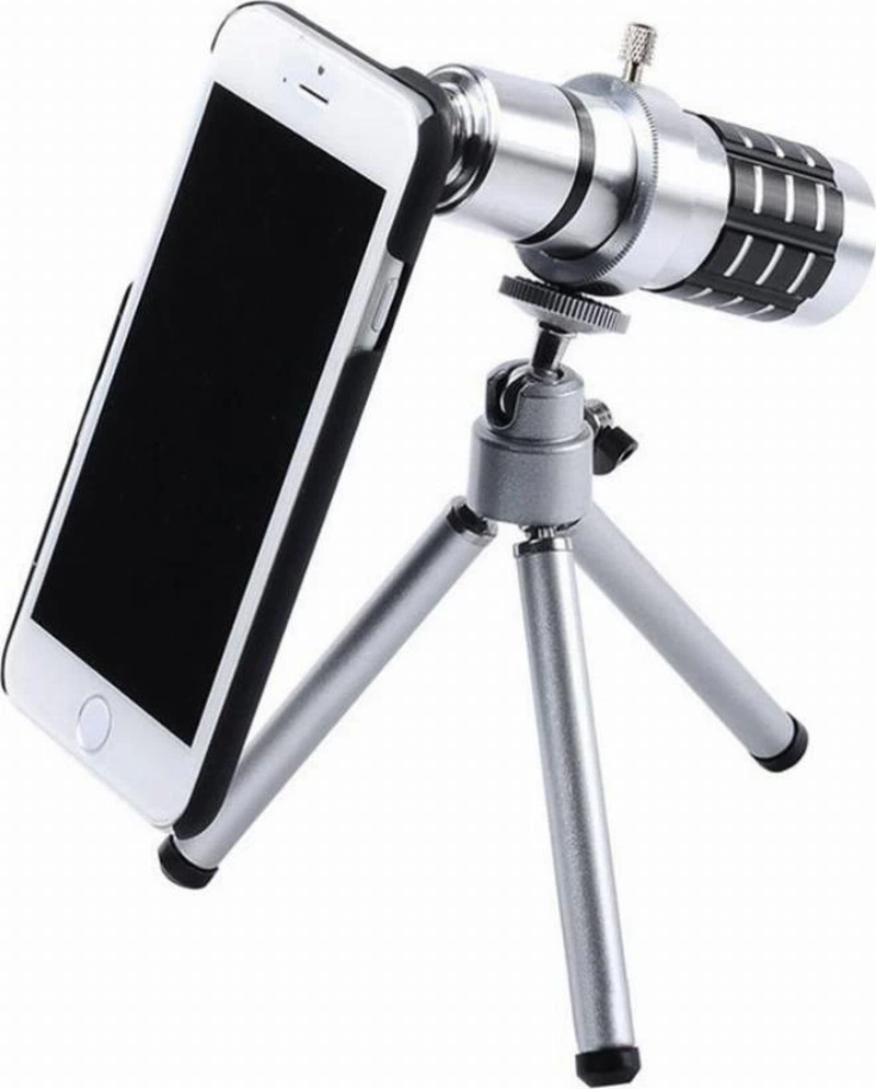 İphone5,5s,i̇phone4.4s Için Alüminyum 14x Optik Zoom Yakından Görüntü Çekme Dürbün