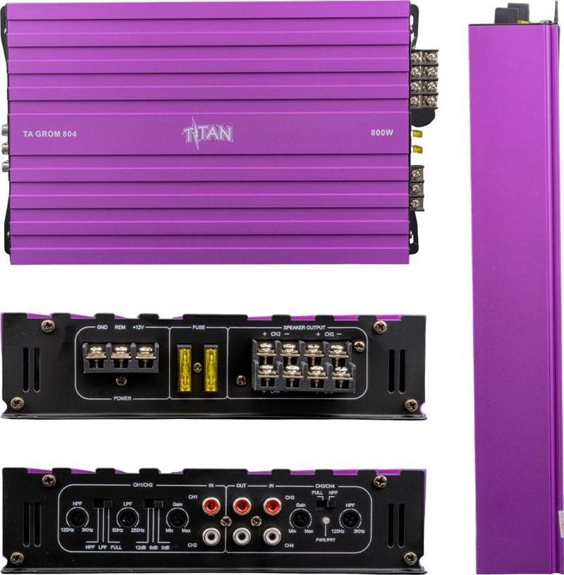 TITAN-804 4 KANAL MAX 1600 WATT OTO AMFİ-ANFİ 