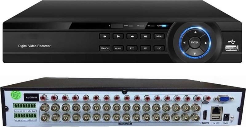 Drk Ahd 1132 5 MP Metal Kasa 32 Kanal Dvr Kayıt Kayıt Cihazı 5 İn1 32 Li Güvenlik Kamerası Kayıt