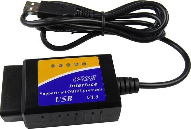 ELM327 USB V1.5 Araba Tarayıcı Arıza Tespit Cihazı OBD2