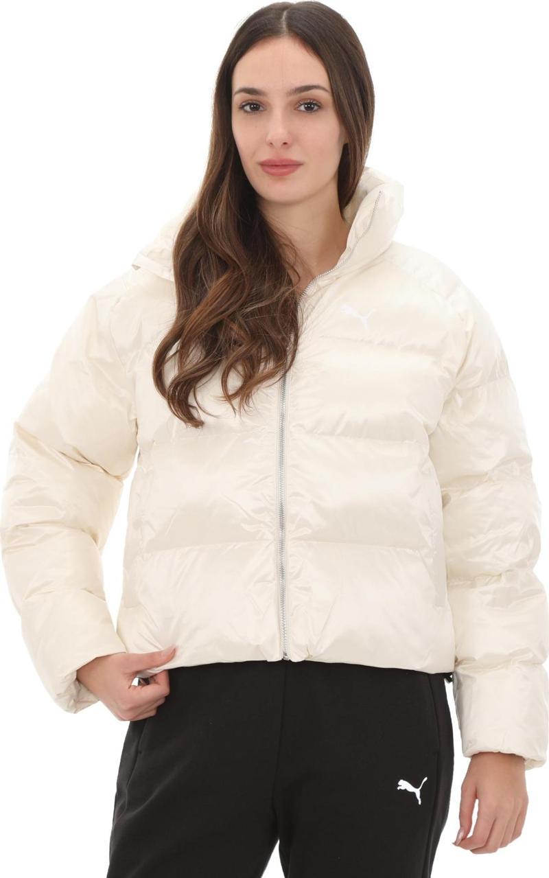 626514-87 Puma Shiny Puffer Jacket Kadın Mont Beyaz