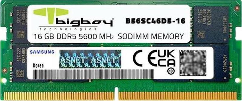 16GB DDR5 5600MHz CL46 Notebook Rami