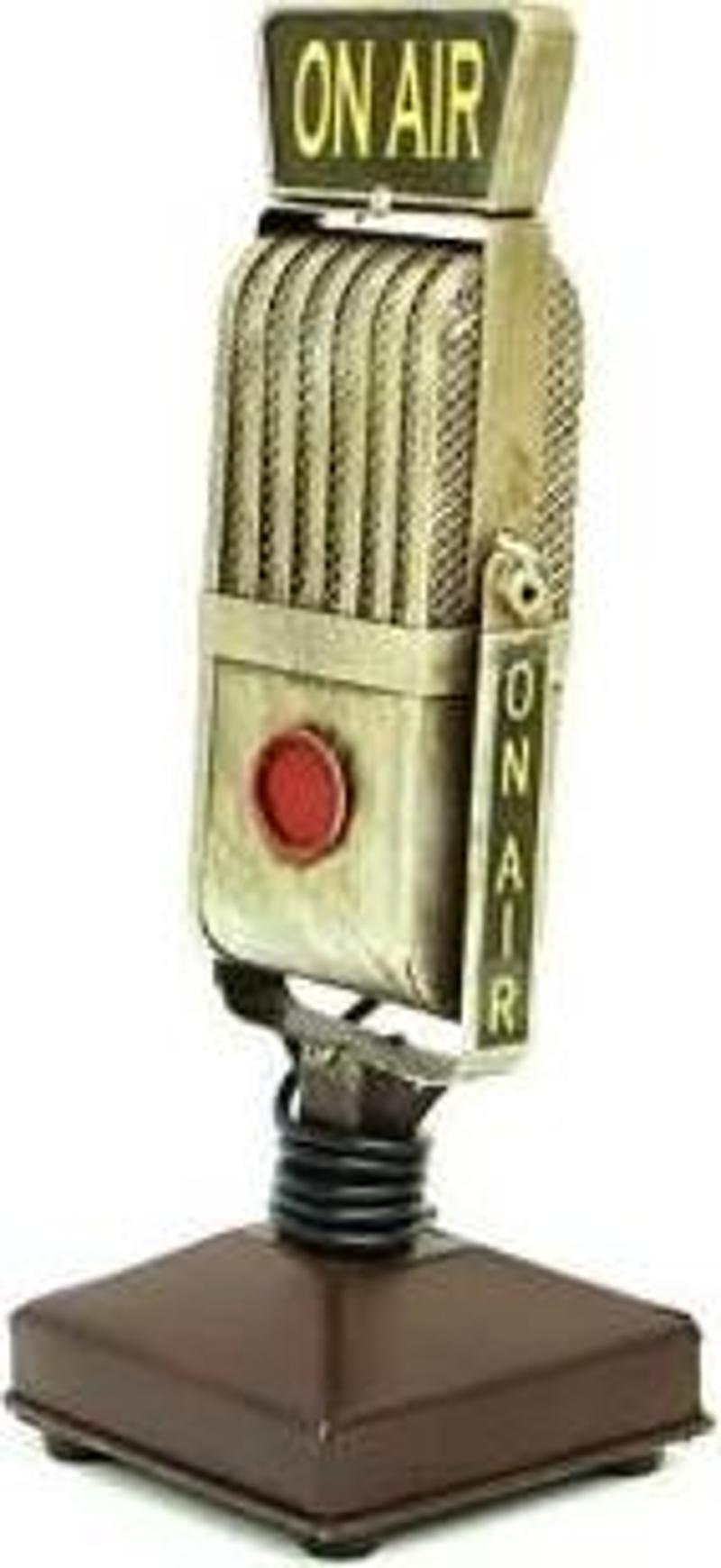 Dekoratif Metal El Yapımı Mikrofon
