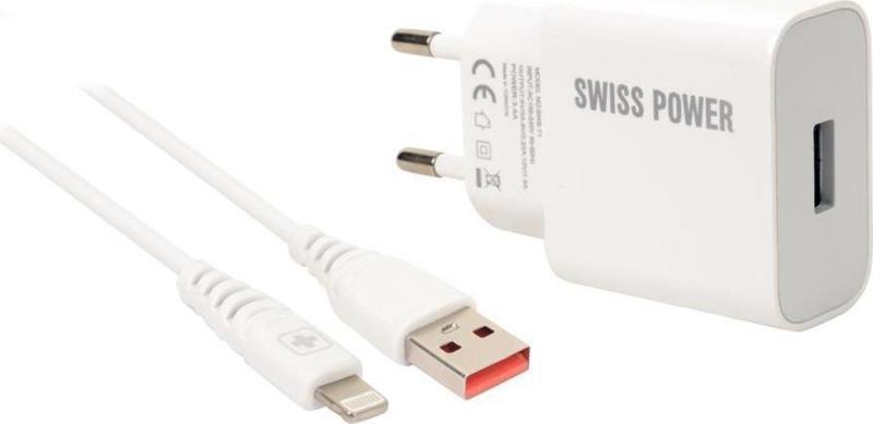 Swiss Power 18w 3.0 Lightning Hızlı Şarj Seti SWS-A1 - Beyaz