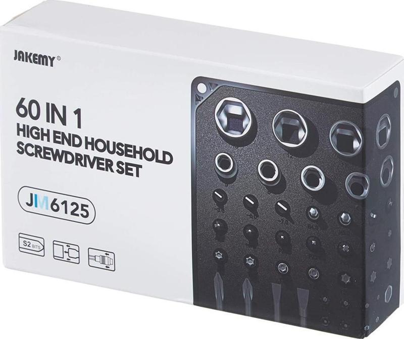 JM-6125 Tornavida ve Lokma Seti 60+1 Parça