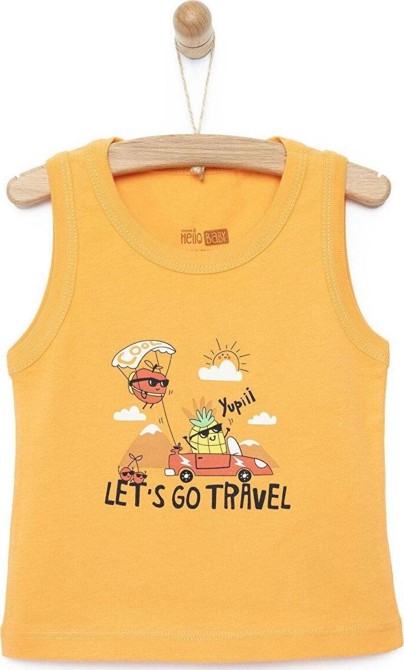 HelloBaby Basic Travel Baskılı Atlet Tshirt Erkek Bebek