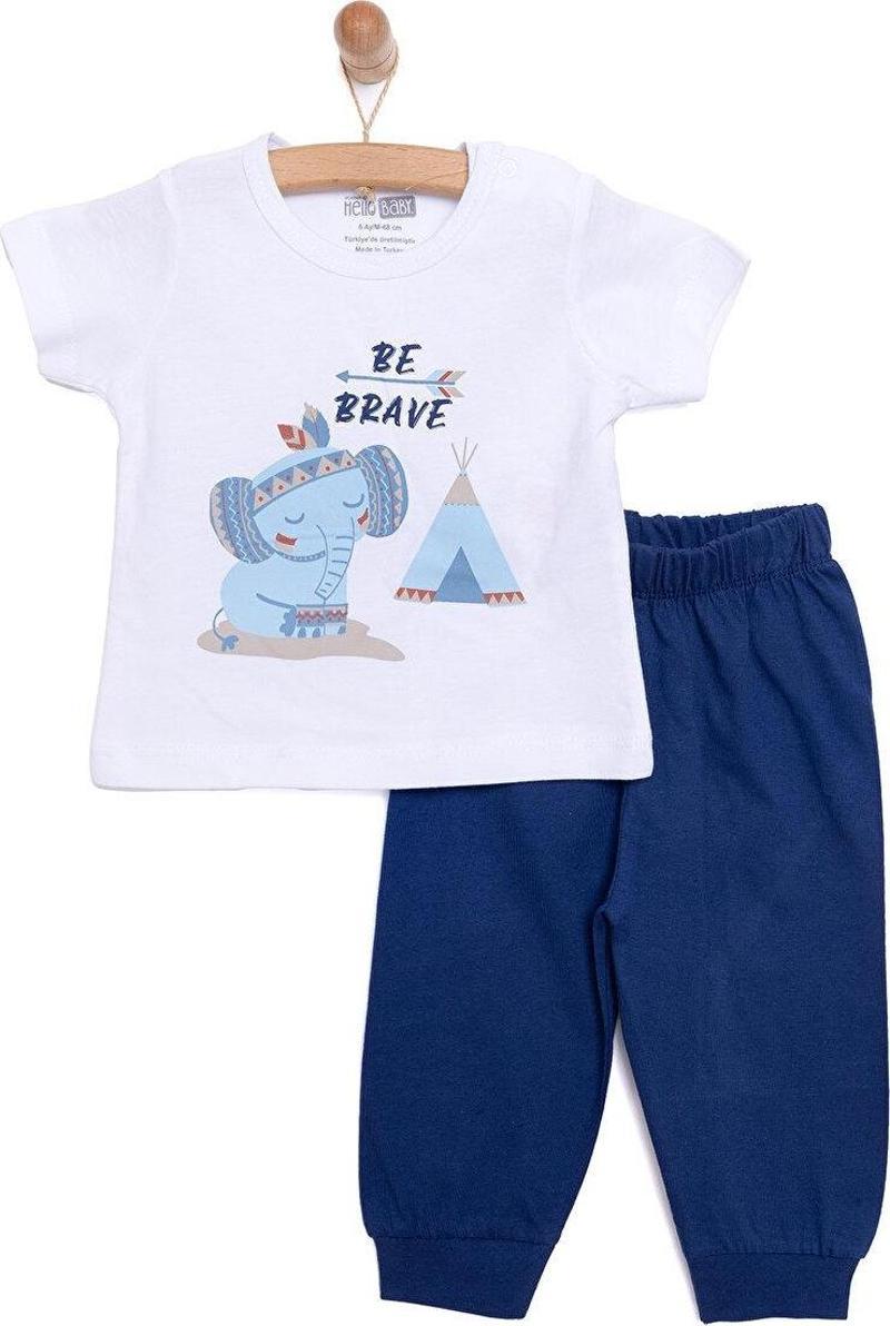 HelloBaby Erkek Kısa Kol Pijama Takımı Erkek Bebek