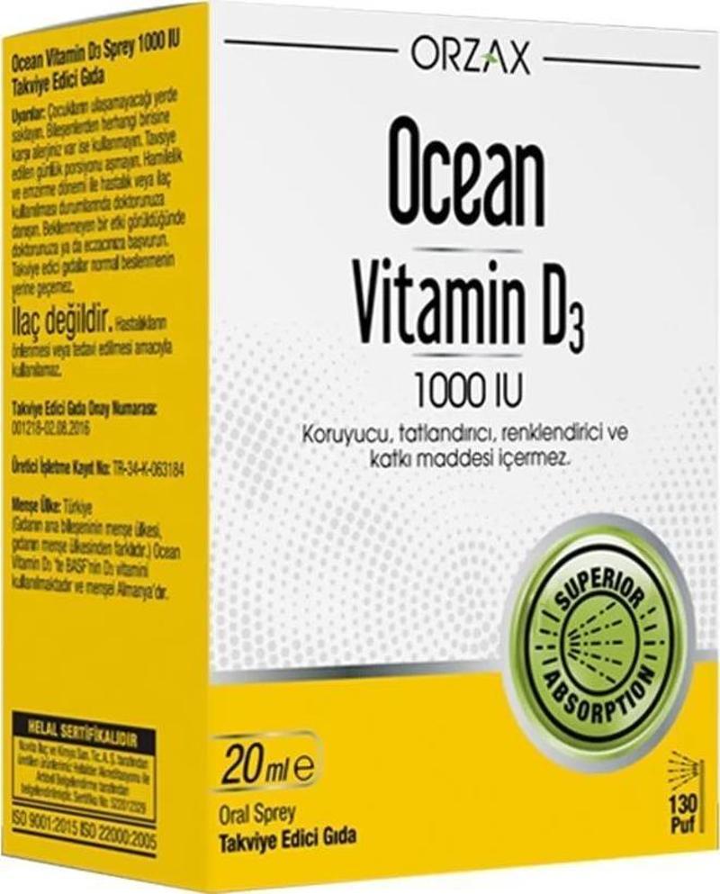Ocean Vitamin D3 1000IU Sprey 20ml