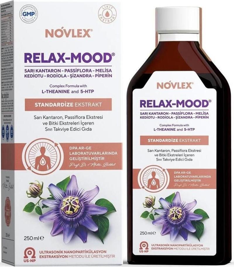 Relax-Mood Sarı Kantaron (St. John’s Wort), Passiflora, Kediotu (Valerian),5-HTP, Rhodiola Ekstrakt