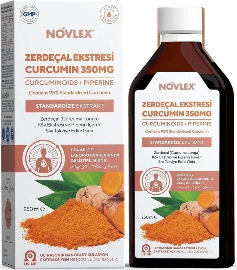 Zerdeçal - Curcumin (Turmeric) ve Piperin Ekstraktı (Ekstresi) İçeren Takviye Edici Gıda 250 Ml