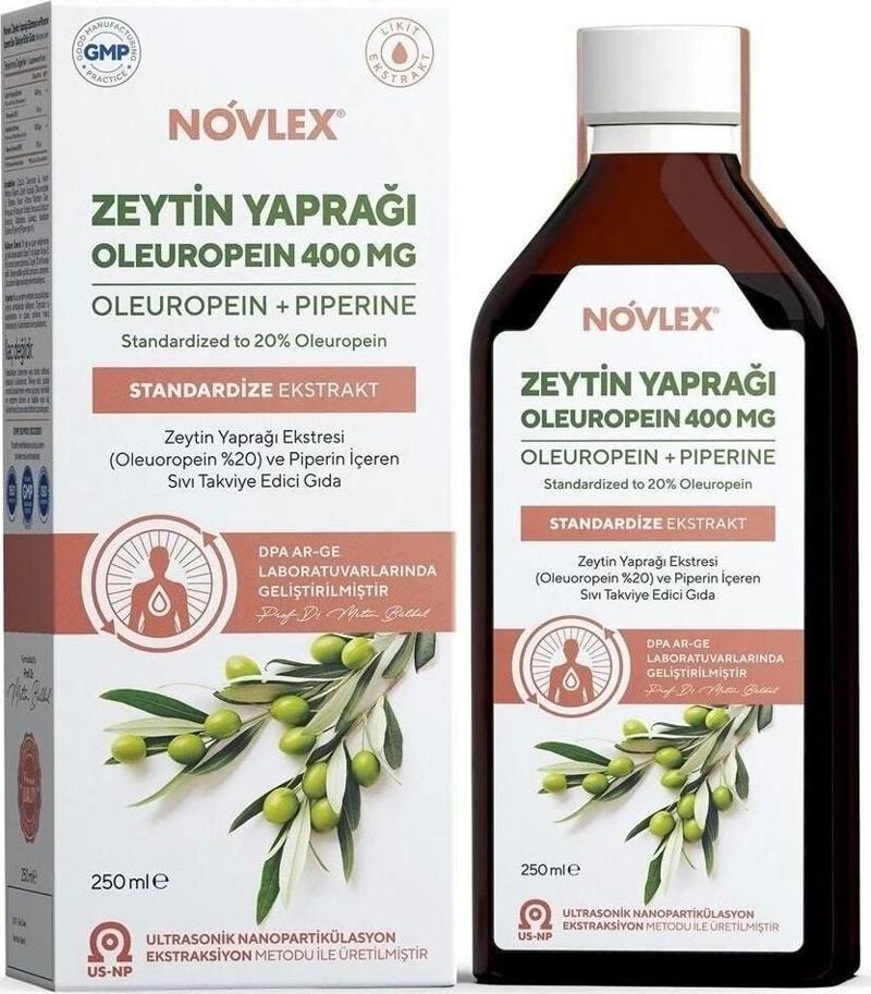 Zeytin Yaprağı - Oleuropein (Olive Leaf) Ve Piperin Ekstraktı (Ekstresi) Takviye Edici Gıda 250 Ml