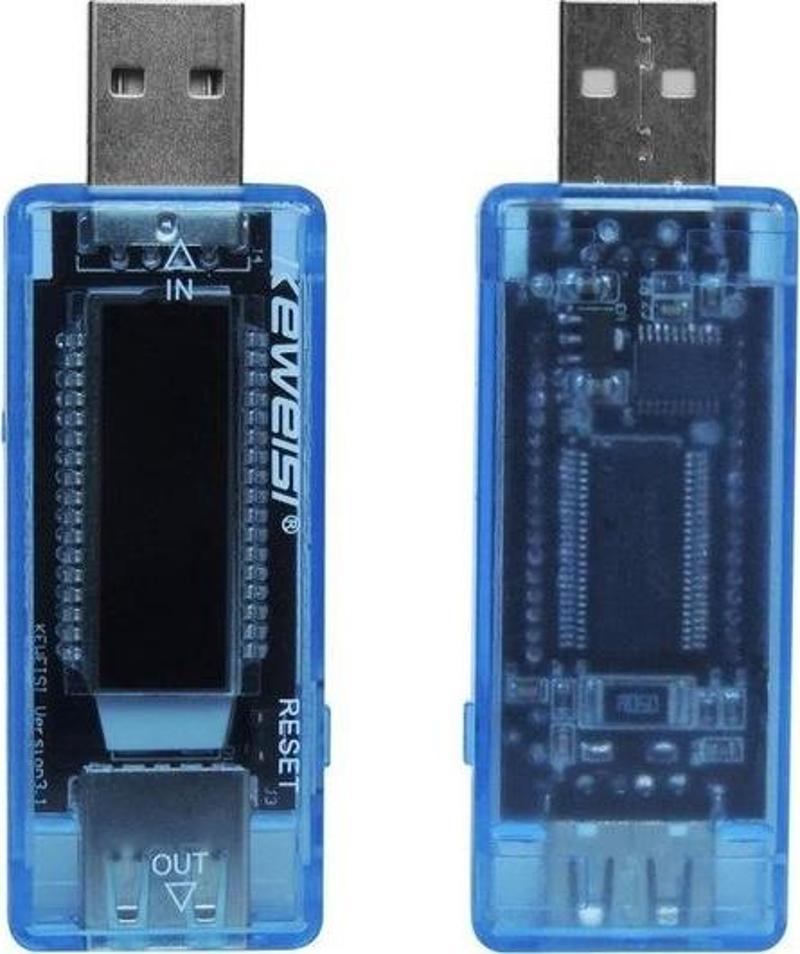 Keweisi USB Tester Akım Ölçer Voltmetre Ampermetre