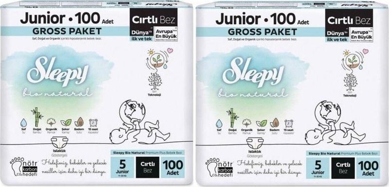 Bio Natural 5 Numara Junior 11 - 20 Kg 200 Adet Bebek Bezi