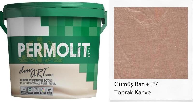 DuvArt Sedef Dekoratif Duvar Boyası - GP7 TOPRAK KAHVE - 2.5 Lt.