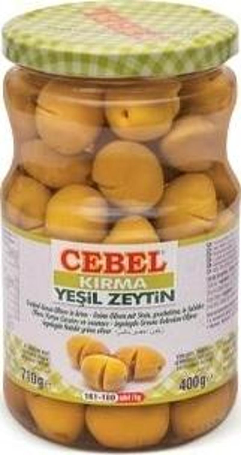 Kırma Yeşil Zeytin 400 Gr Cam