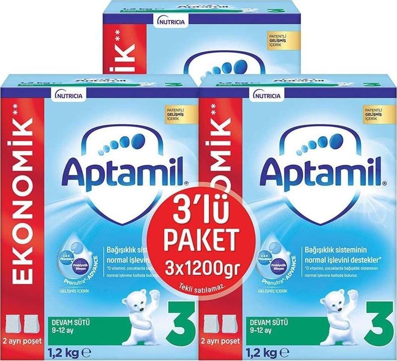 3 Devam Sütü Yeni Formül 1200 Gr X 3 Adet