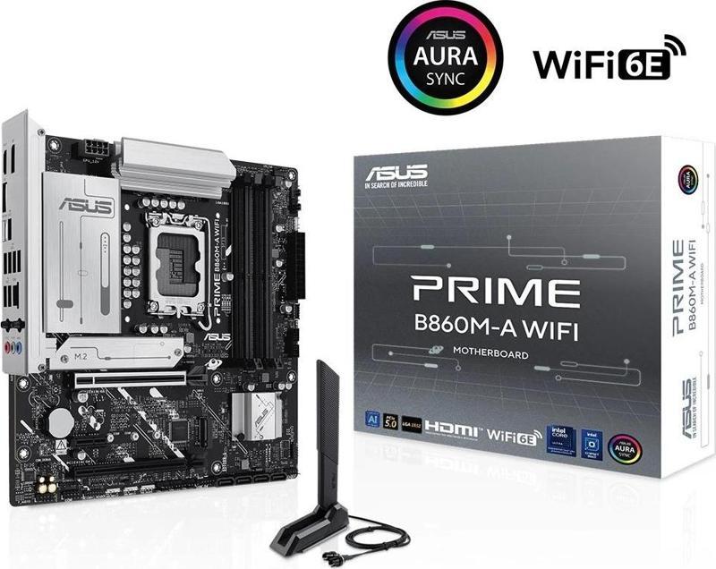 Prime B860M-A WIFI DDR5 8666Mhz (OC) M.2 1851p mATX Anakart