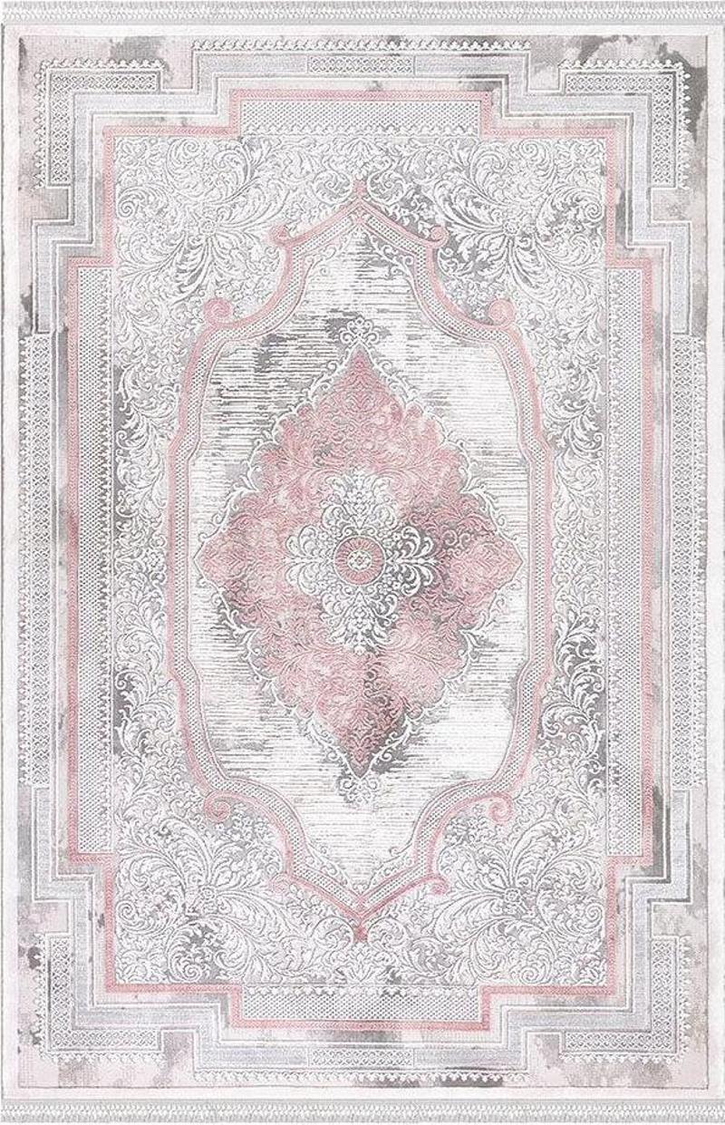 Blossom Pembe Füme Klasik Desenli Halı