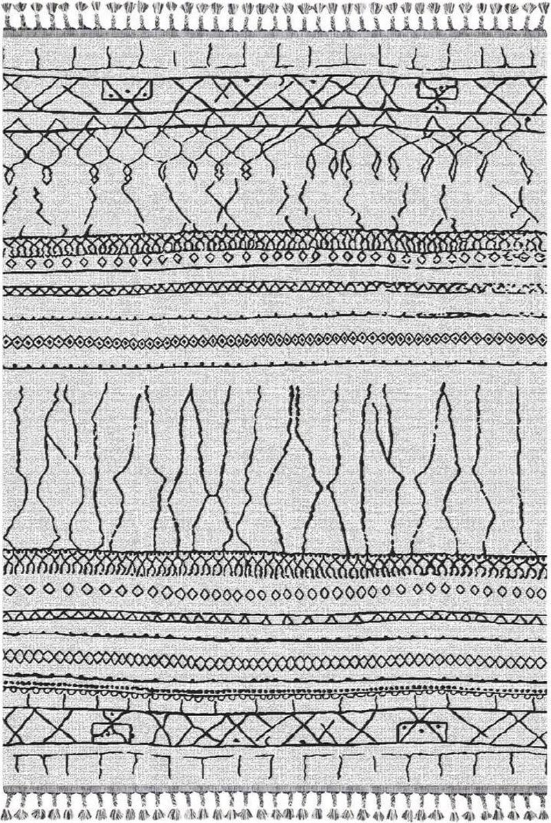 Meryland Siyah Beyaz İskandinav Kilim