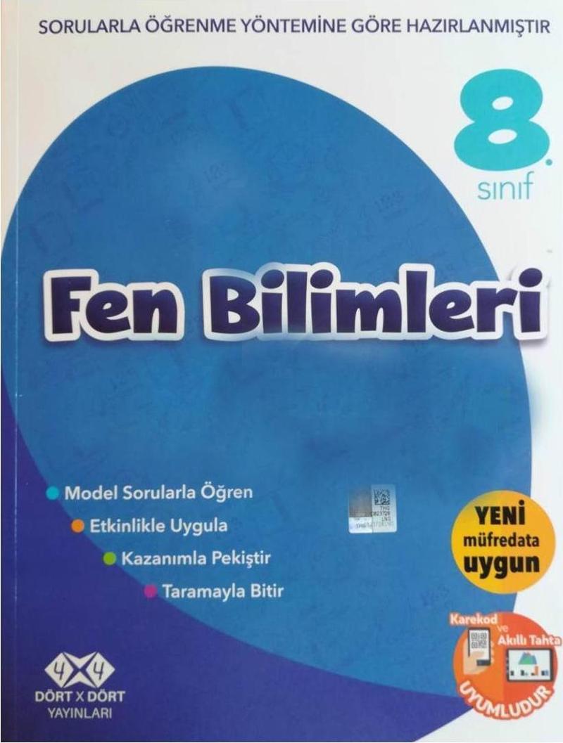 Dört X Dört Yayınları 8. Sınıf Fen Bilimleri Soru Bankası