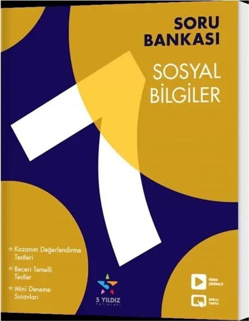 5 Yıldız Yayınları 7. Sınıf Sosyal Bilgiler Soru Bankası