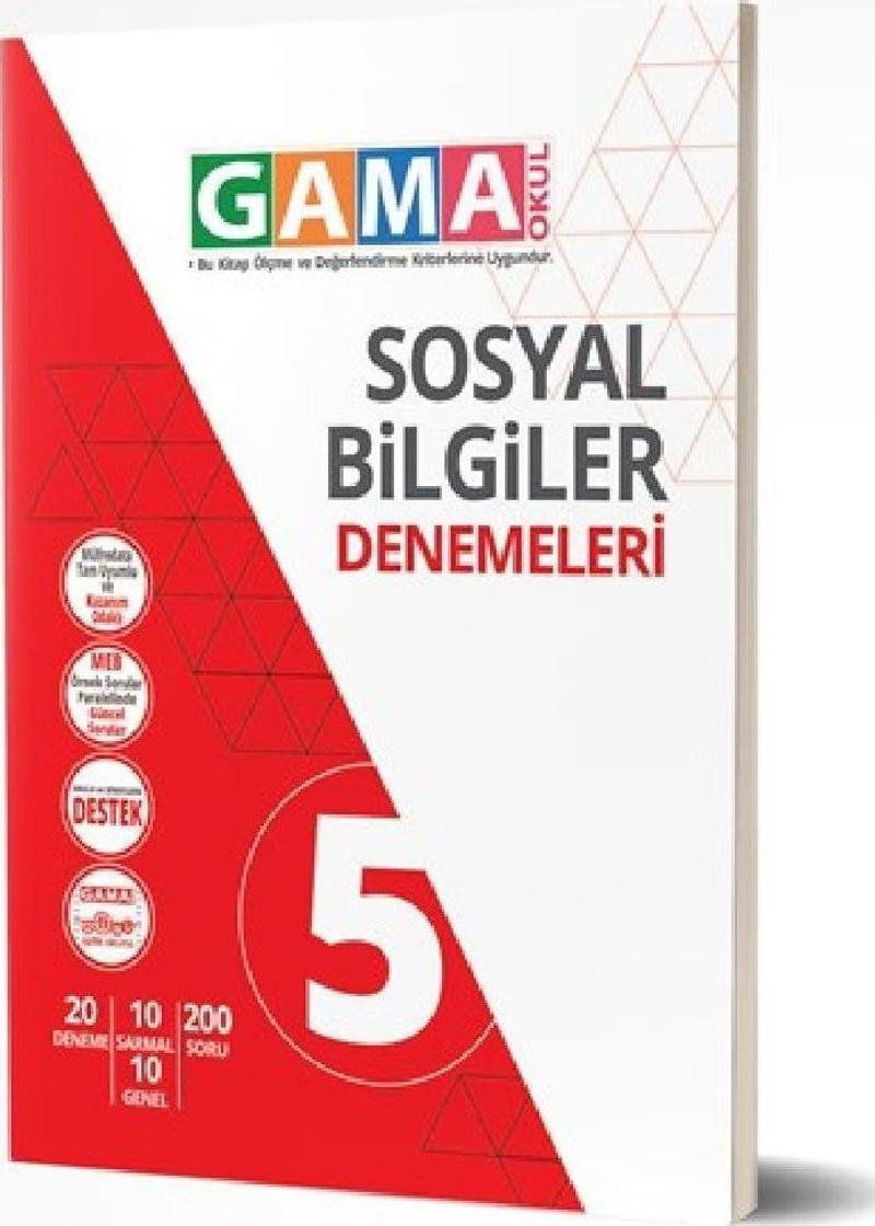 Gama Yayınları 5. Sınıf Orjin Sosyal Bilgiler 20 Denemeleri