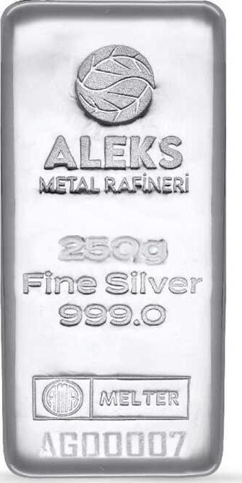 250 gr Aleks Metal Rafineri Külçe Gümüş