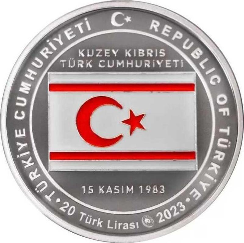 KKTC Kuruluş 40. Yıl 1 Ons Gümüş Sikke Coin