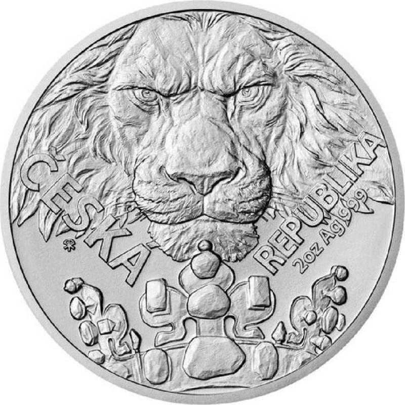 Czech Lion  2023 2 Ons Gümüş Sikke Coin