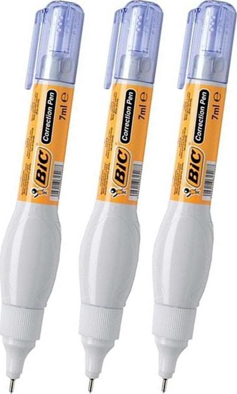 Kalem Daksil 3 Adet Bic Sıvı Düzeltme Kalemi Tükenmez Kalem Pilot Kalem Mürekkep Kapatıcı Kalem Silici Örtücü