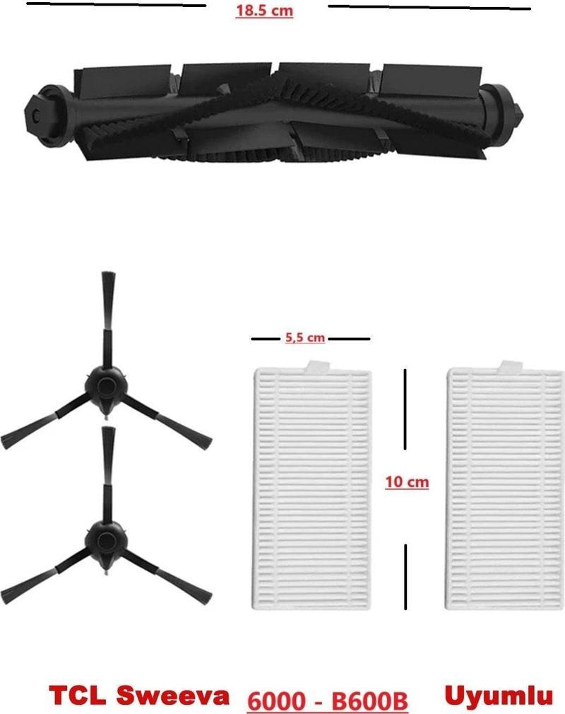 Tcl Sweeva 6000 Mopsuz Model No: B600B Uyumlu Yedek Parça Seti