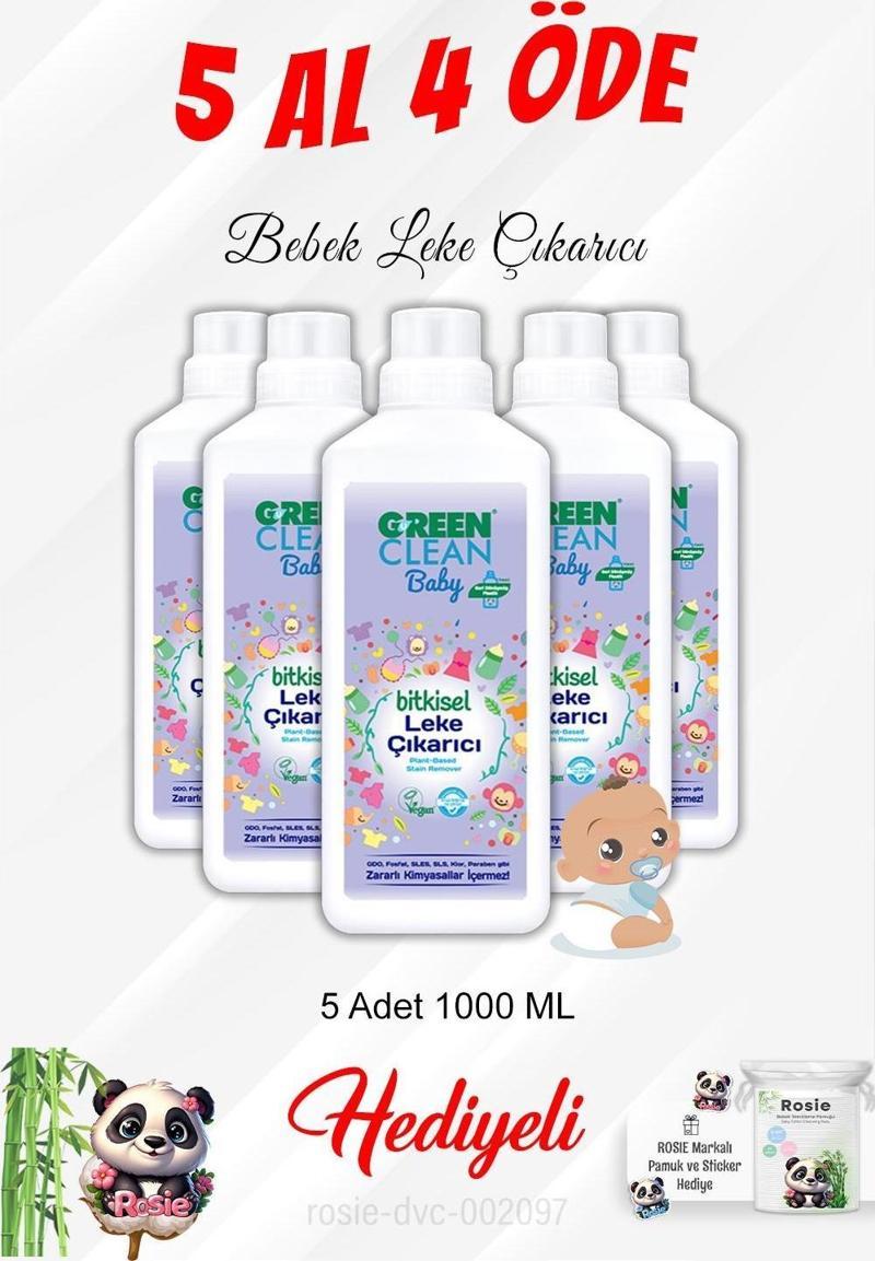 Bebek Leke Çıkarıcı 5 Al 4 Öde 1000 ML ve Rosie Pamuk