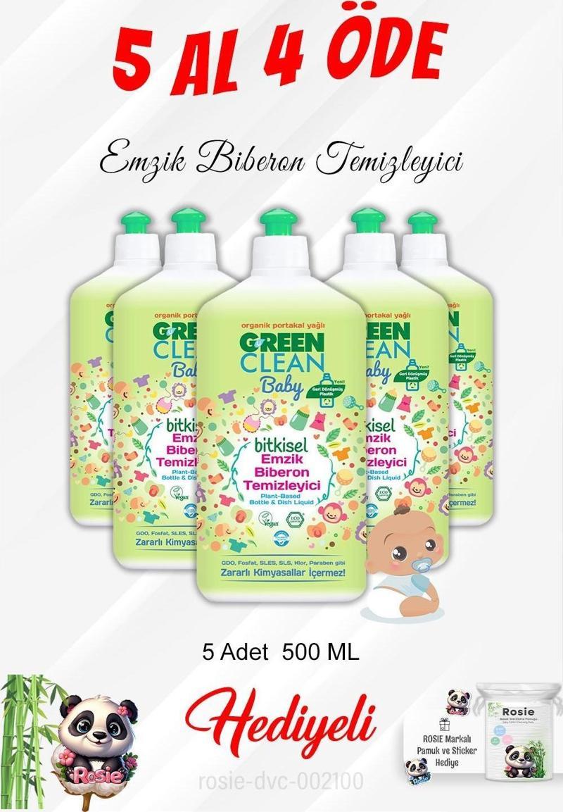 Emzik Biberon Temizleyici 500 ML 5 Al 4 Öde ve Rosie Pamuk