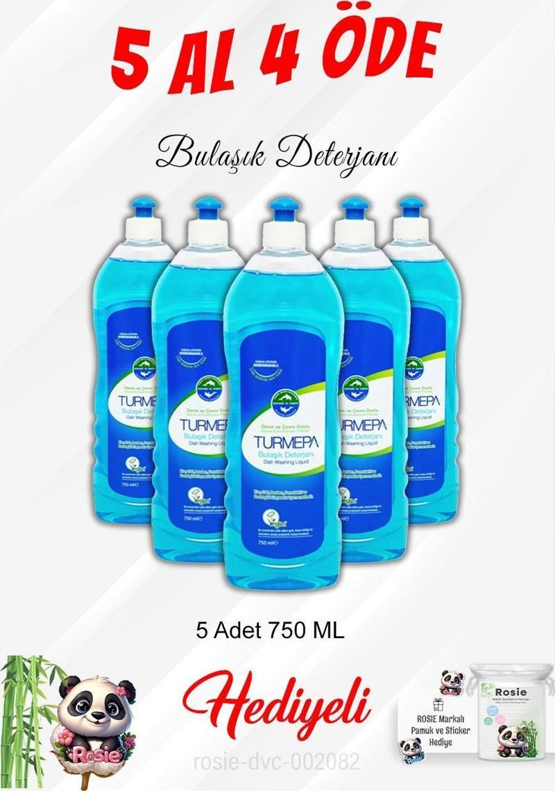 Bulaşık Deterjanı Turmepa 750 ML 5 Al 4 Öde ve Rosie Pamuk