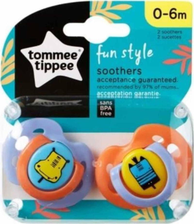 Fun Style Ortodontik Emzik 2'li 0-6 Ay Turuncu