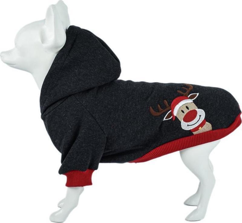 Geyik Nakışlı Köpek Sweatshirt XLarge
