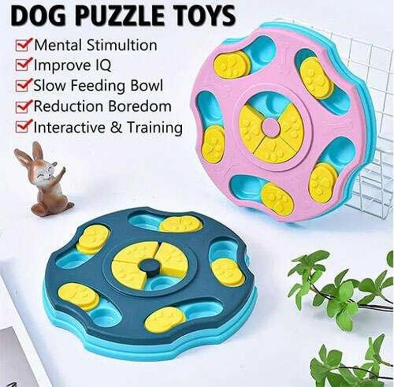 Pet Slow Feeder Dog Puzzle İnteraktif Eğitici Köpek Oyuncağı